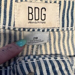 BDG Blue and White Striped Jeans